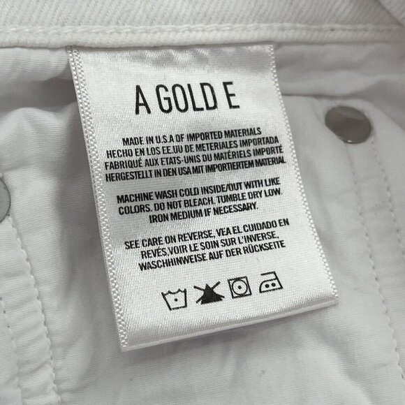 Agolde Riley‎ High Rise Straight Crop STRETCH Women's 29 in Sour Cream White - Picture 7 of 9